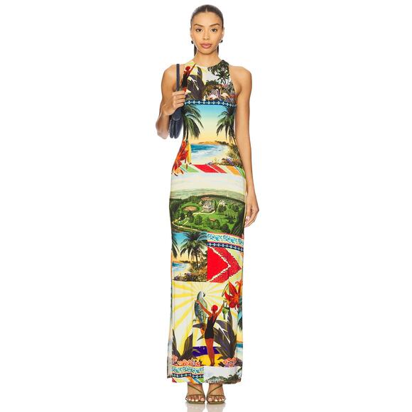 ALICE + OLIVIA Pania Print Sleeveless Maxi Dress - Picture 7 of 12